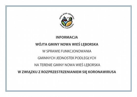 INFORMACJA WÓJTA GMINY NOWA WIEŚ LĘBORSKA